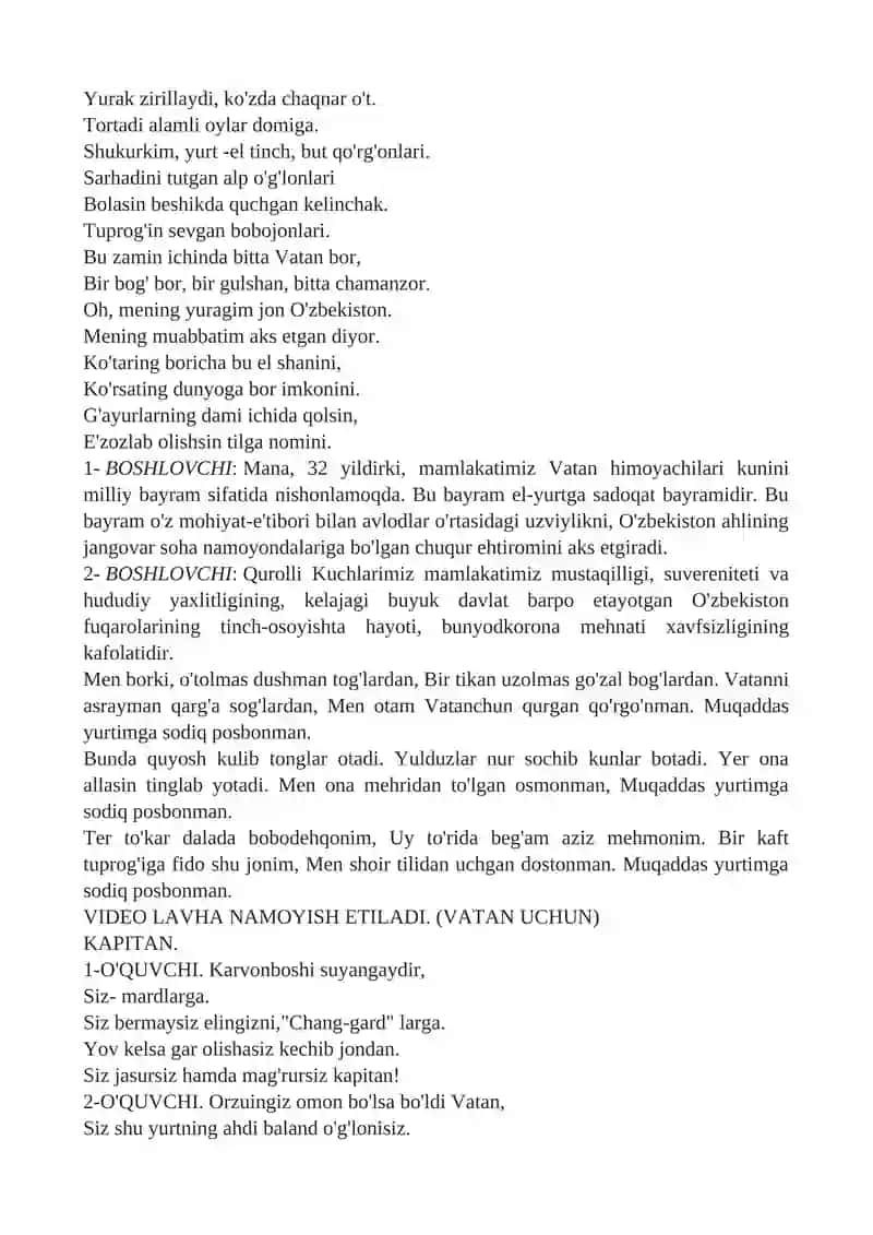 MENING ARMIYAM – MENING FAXRIM 4