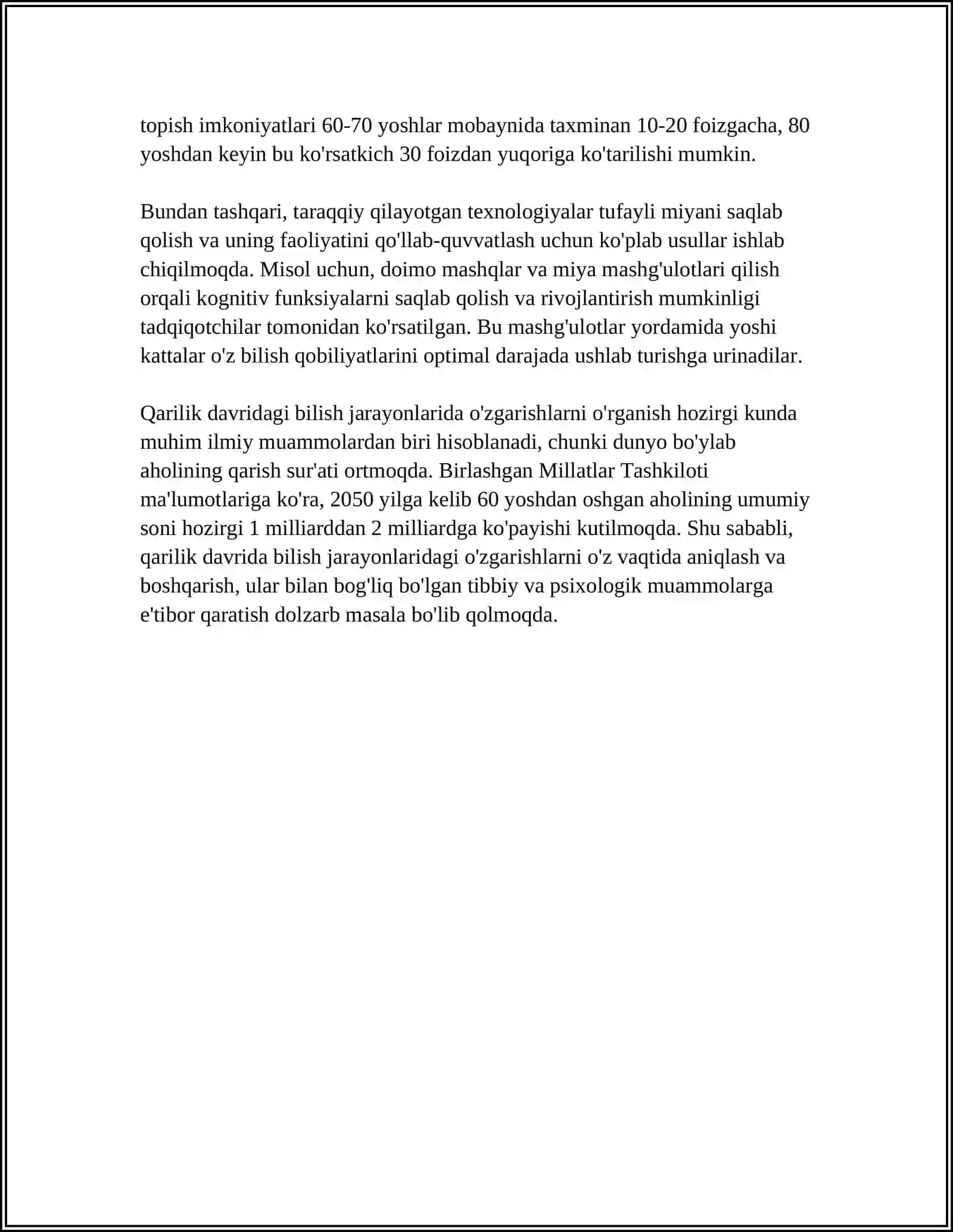 QARILIK DAVRIDA BILISH JARAYONLARDAGI O'ZGARISHLAR 4