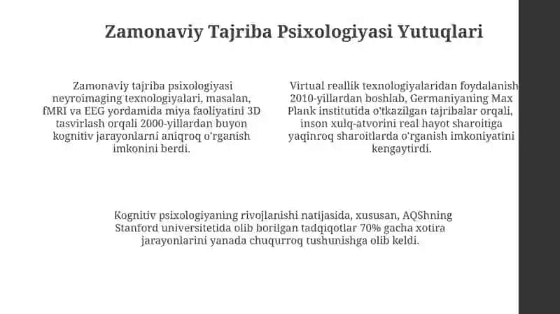 Tajriba Psixologiyasi Ta'rifi 4