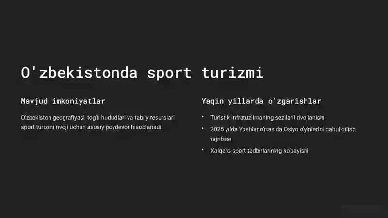 Sport turizmi: Mintaqaviy rivojlanish omili 4