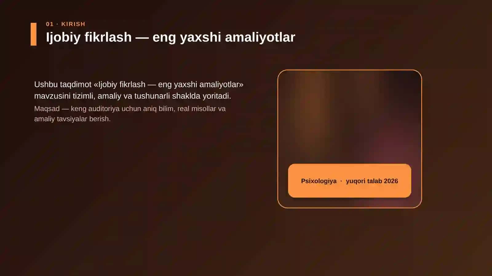 Ijobiy fikrlash — eng yaxshi amaliyotlar 4