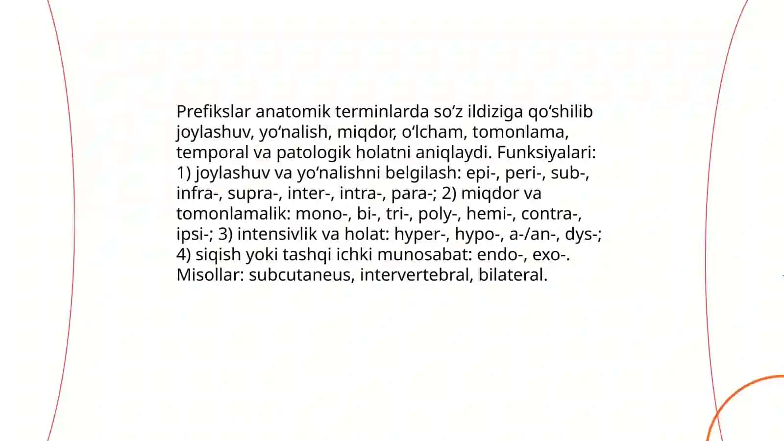 Tibbiy anatomik terminlarining tuzilishi 4