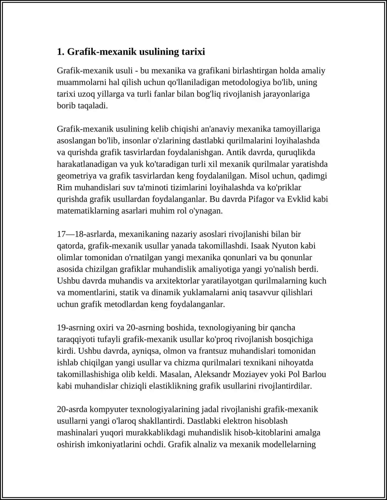 GRAFIK-MEXANIK USULIDA NUSXA OLISH 4