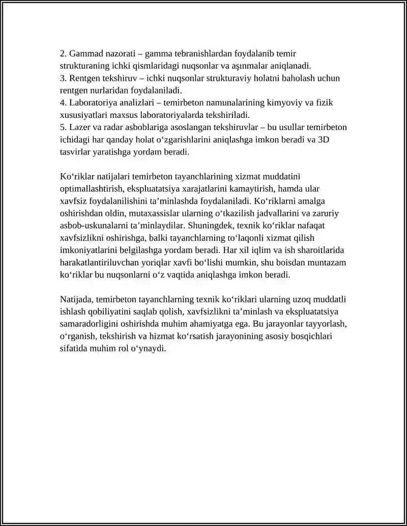 Temirbeton tayanchlarini saqlash ishlari 4
