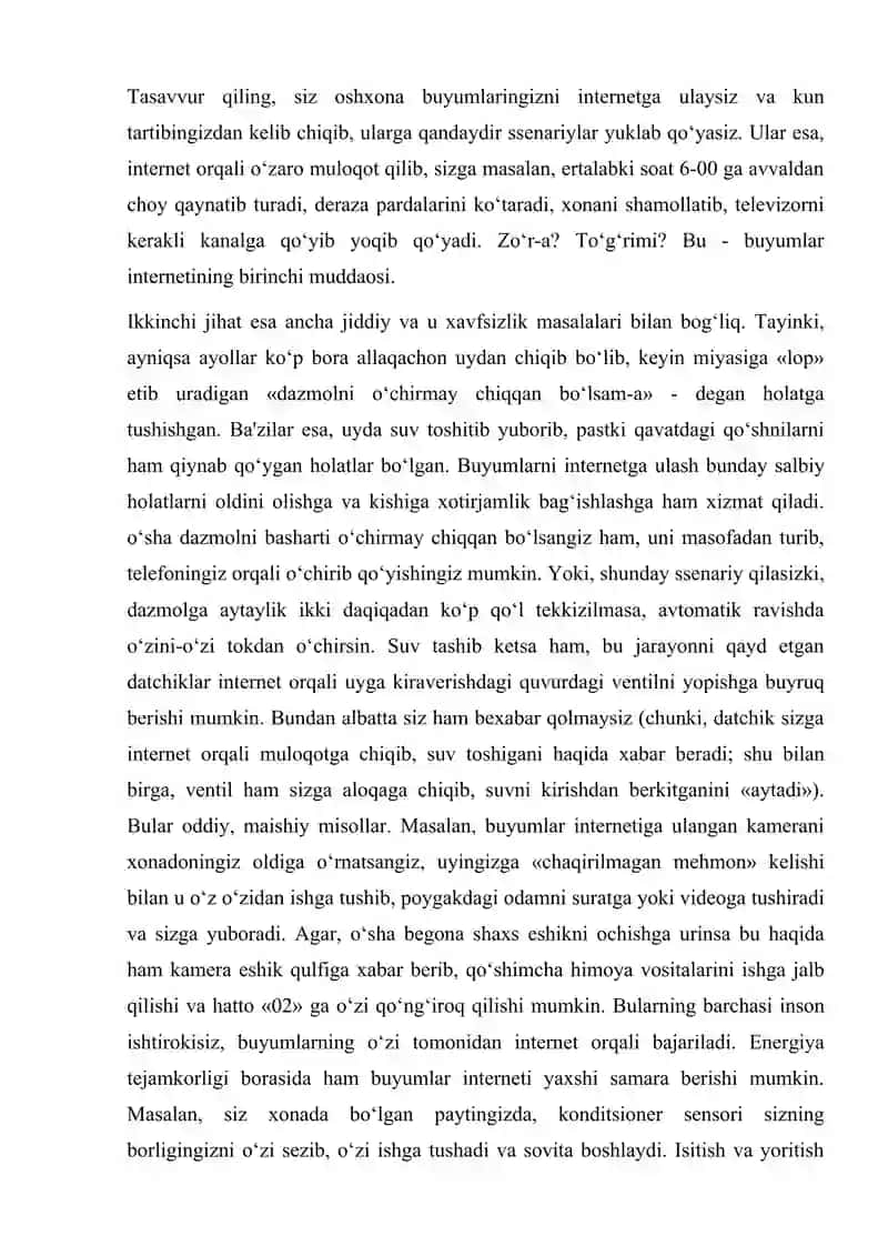 Buyumlar interneti va uning rivojlanish istiqbollari 4