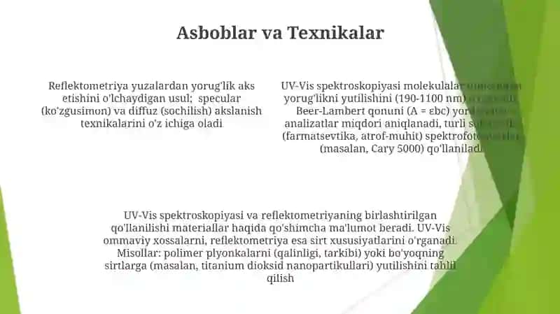 UV-Vis Reflektometriyasi 4