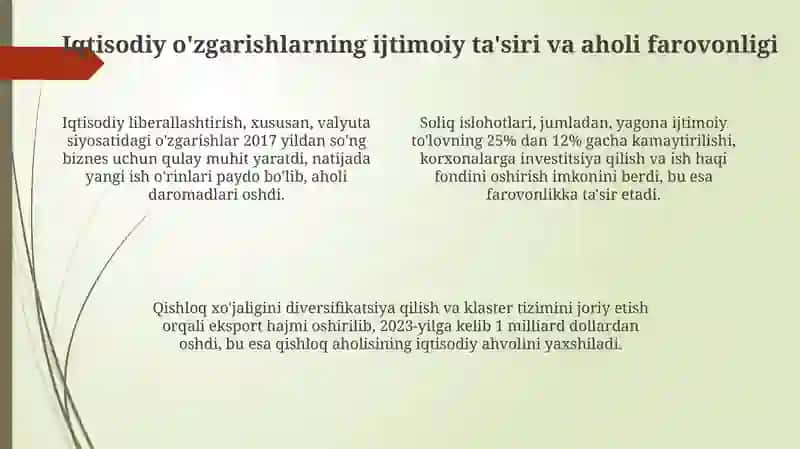 O'zbekistonda ijtimoiy islohotlarning asosiy yo'nalishlari 4
