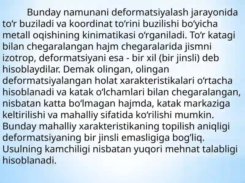 Metallarni bosim bilan ishlash nazariyasi 4