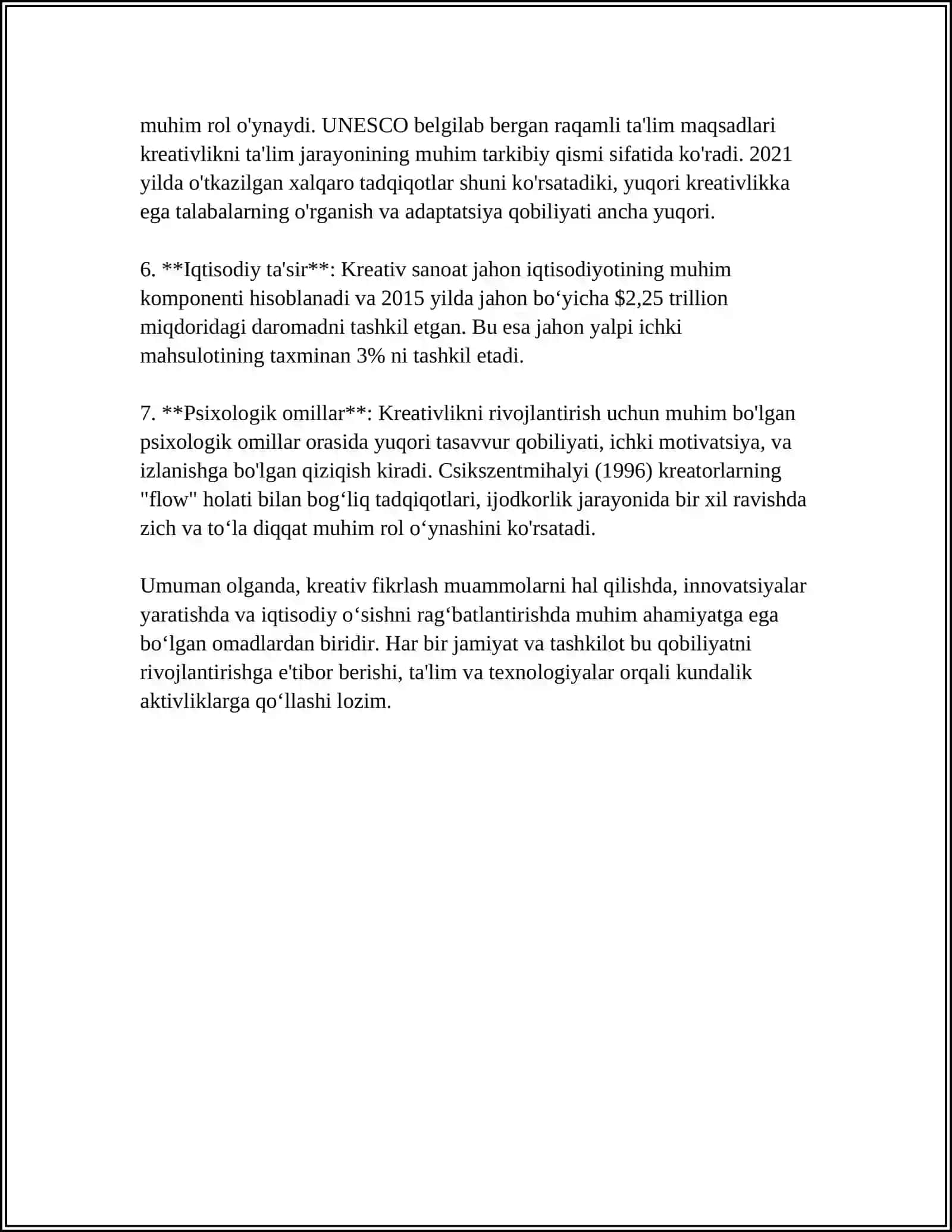 NOODATIY FIKRLASH ASOSLARI (QUTICHADAN TASHQARIDA FIKRLASH) 4