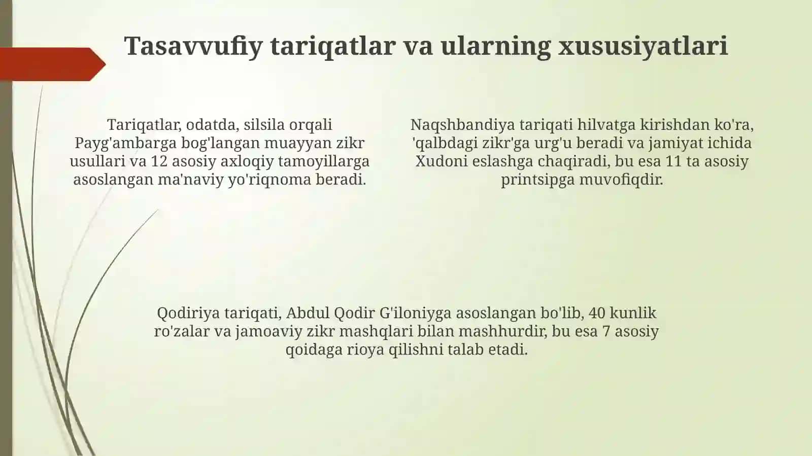 Tasavvuf   ta’limoti  va  tariqatlari 4