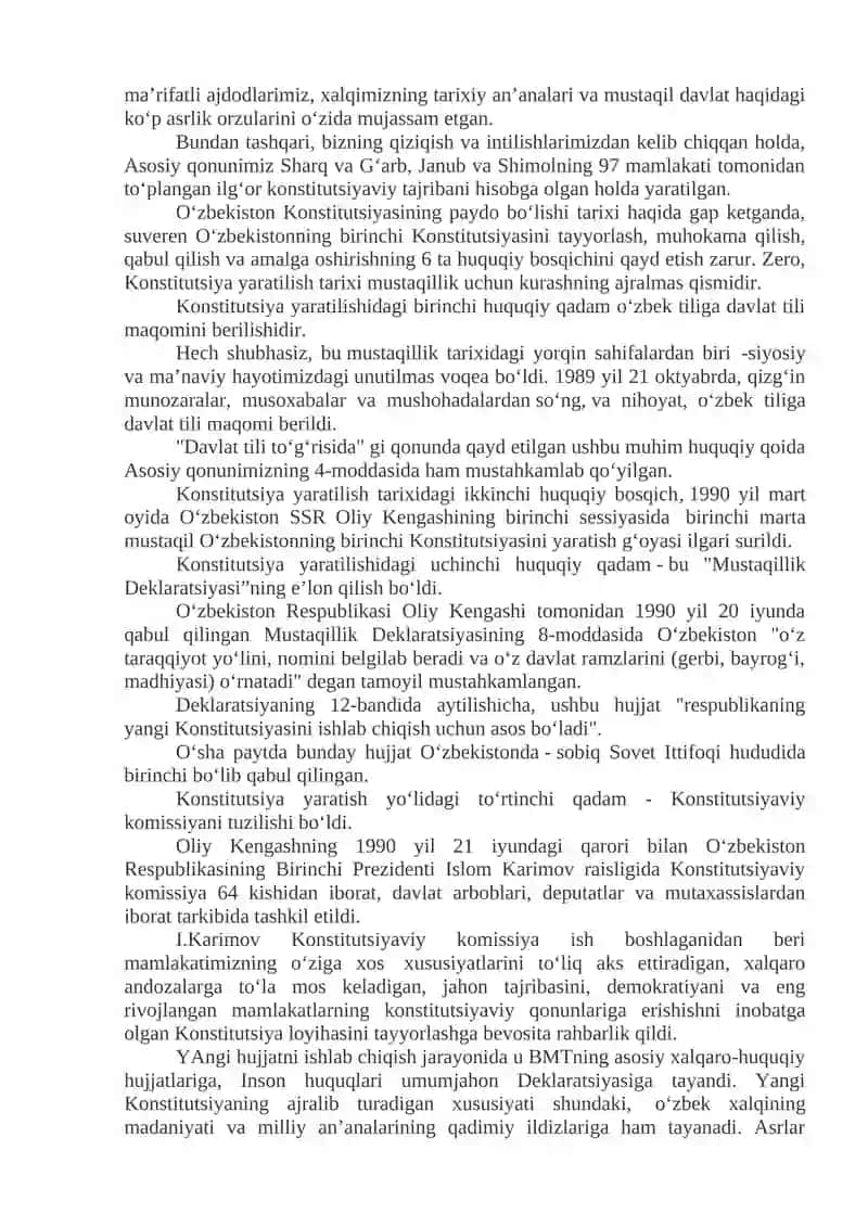 O‘zbekistonning o`ziga xos istiqlol va taraqqiyot yo‘li 4