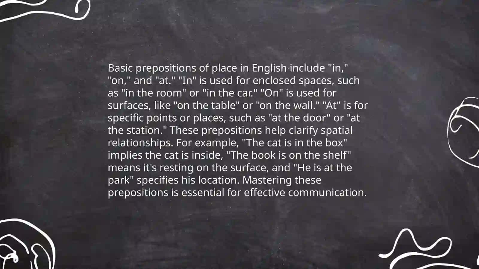 Prepositions of time and place 4