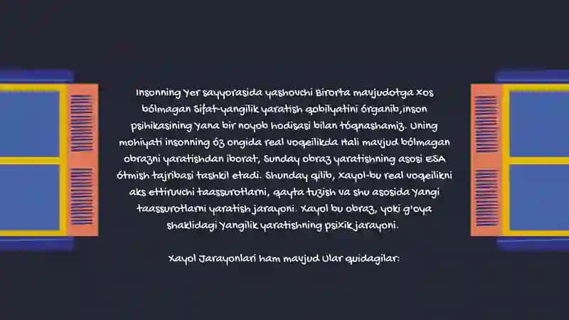 Xayol haqida tushuncha 4