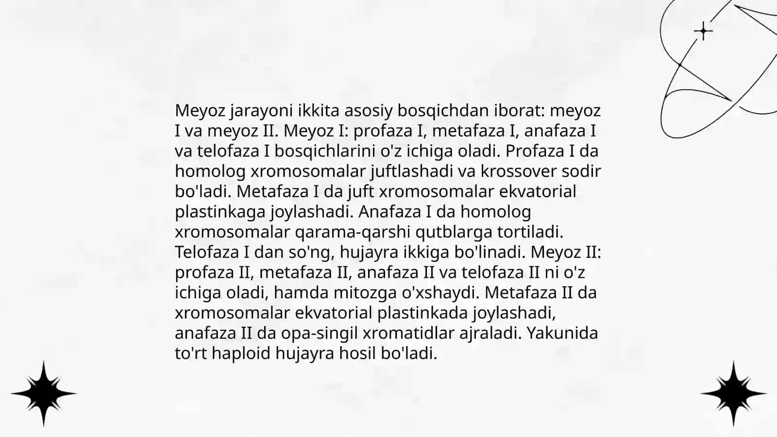 Mitoz va meyoz jarayonlari 4