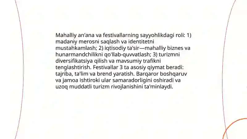 Inglizcha taqdimot cultural tourism 4