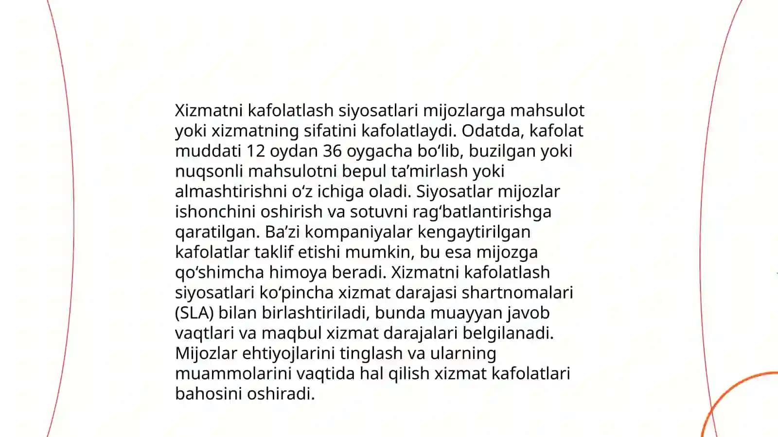 Buyum va xizmat sifatini kafolatlash 4