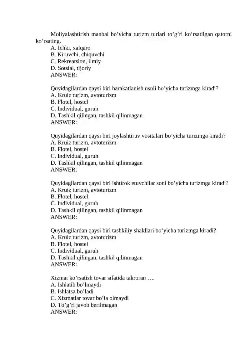 Turizmning geografik printsipiga ko'ra turlarini ko’rsating 4