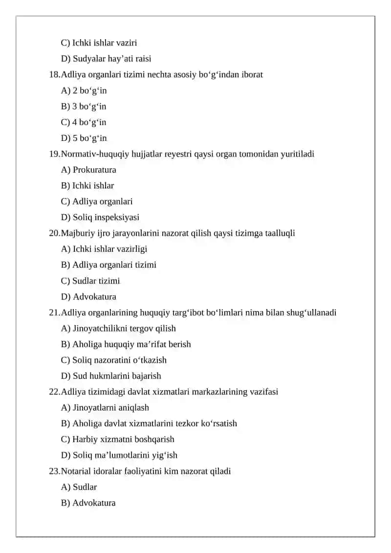 Adliya organlarining tizimi 4