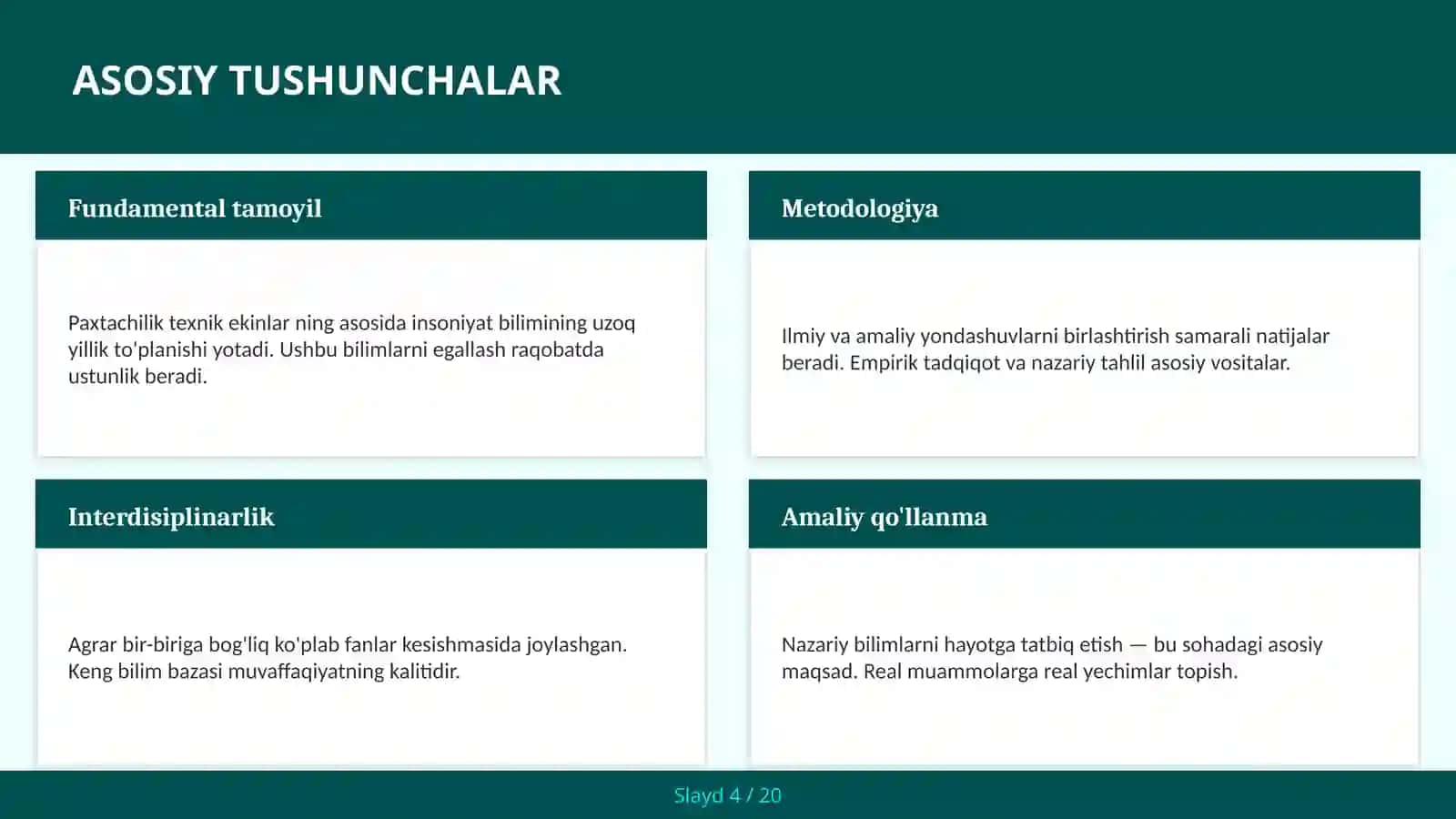Paxtachilik texnik ekinlar 4