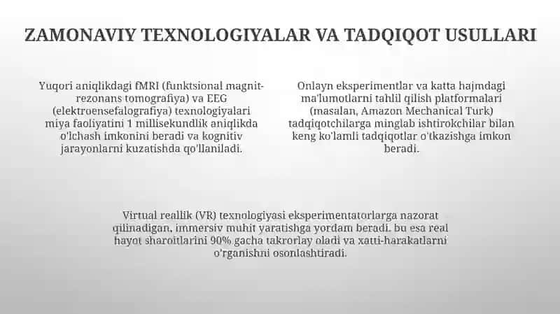 Eksperimental-psiXologiya hozirgi davrdagi holati 4