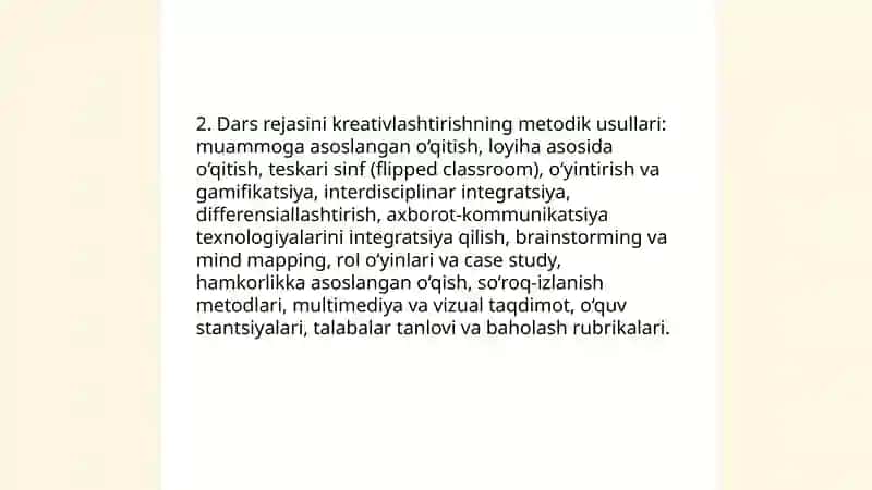 Pedagog faoliyayiga kreativ yondashuv 4