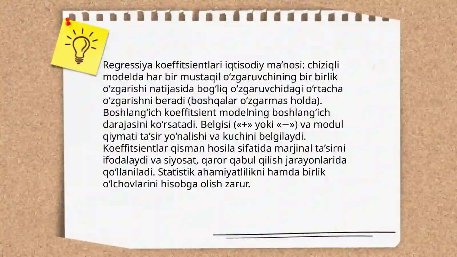 Regressiya koeffitsientlari 4