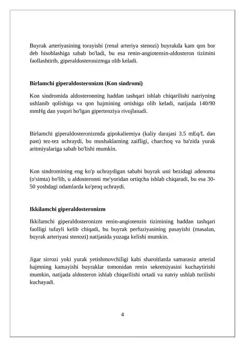 Giperaldosteronizm kasalligi 4