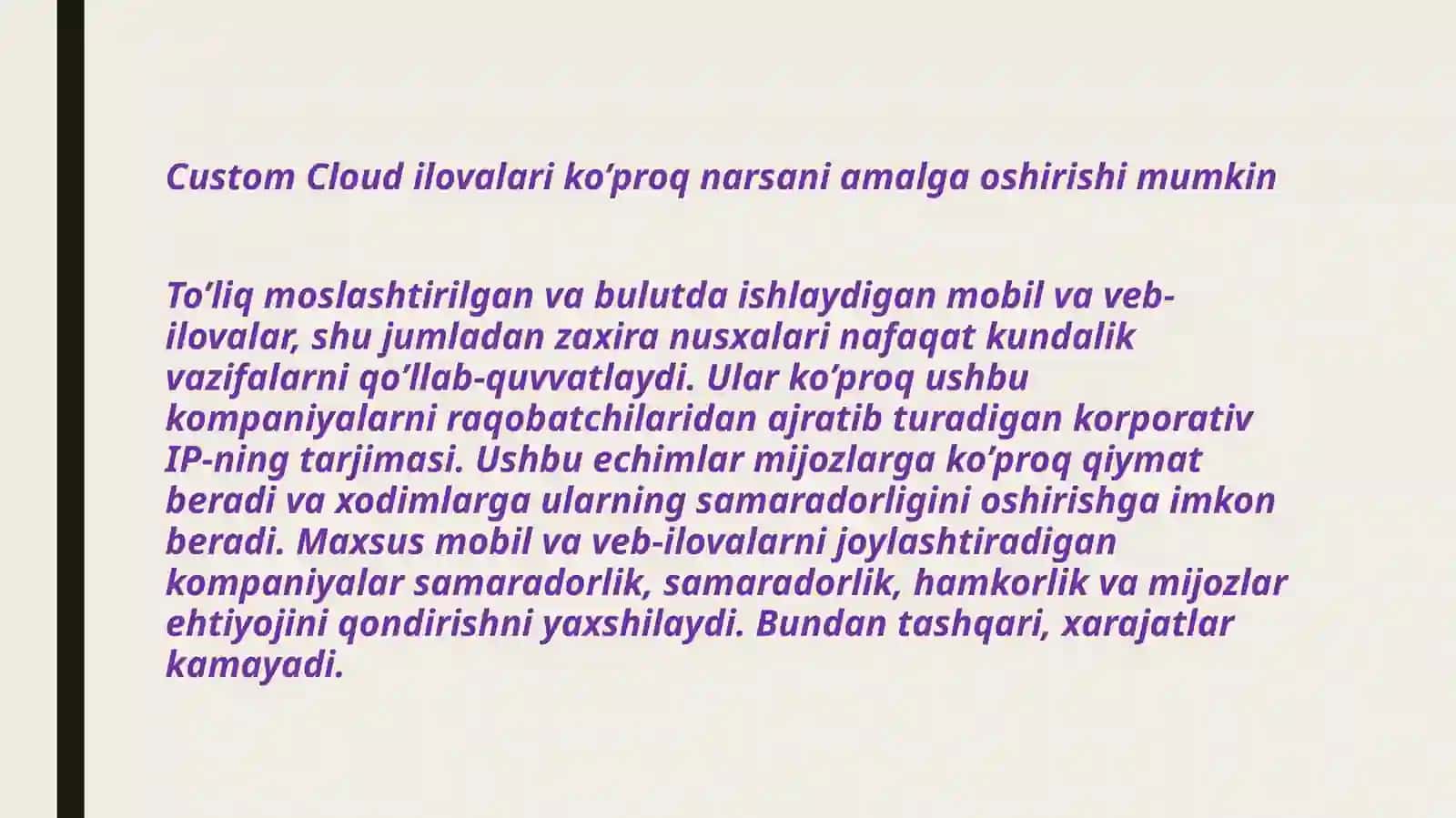 Bulutli yechimlar (SaaS) va bulutli infratuzilmasi (IaaS) 4