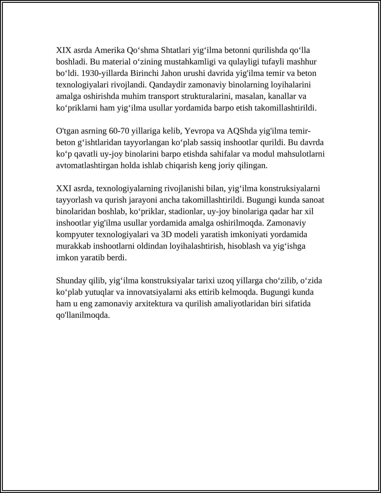 YIĜILMALI KONSTRUKTSIYALARNI MONTAJ QILISH 4