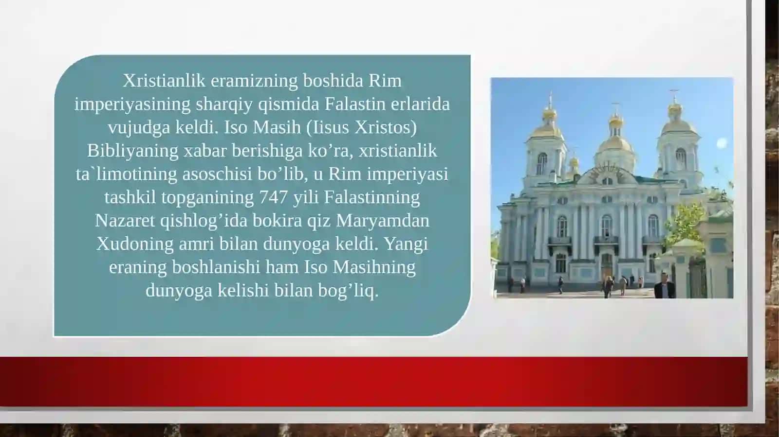 Xristianlikni ikkiga boʻlinish sabablari 4