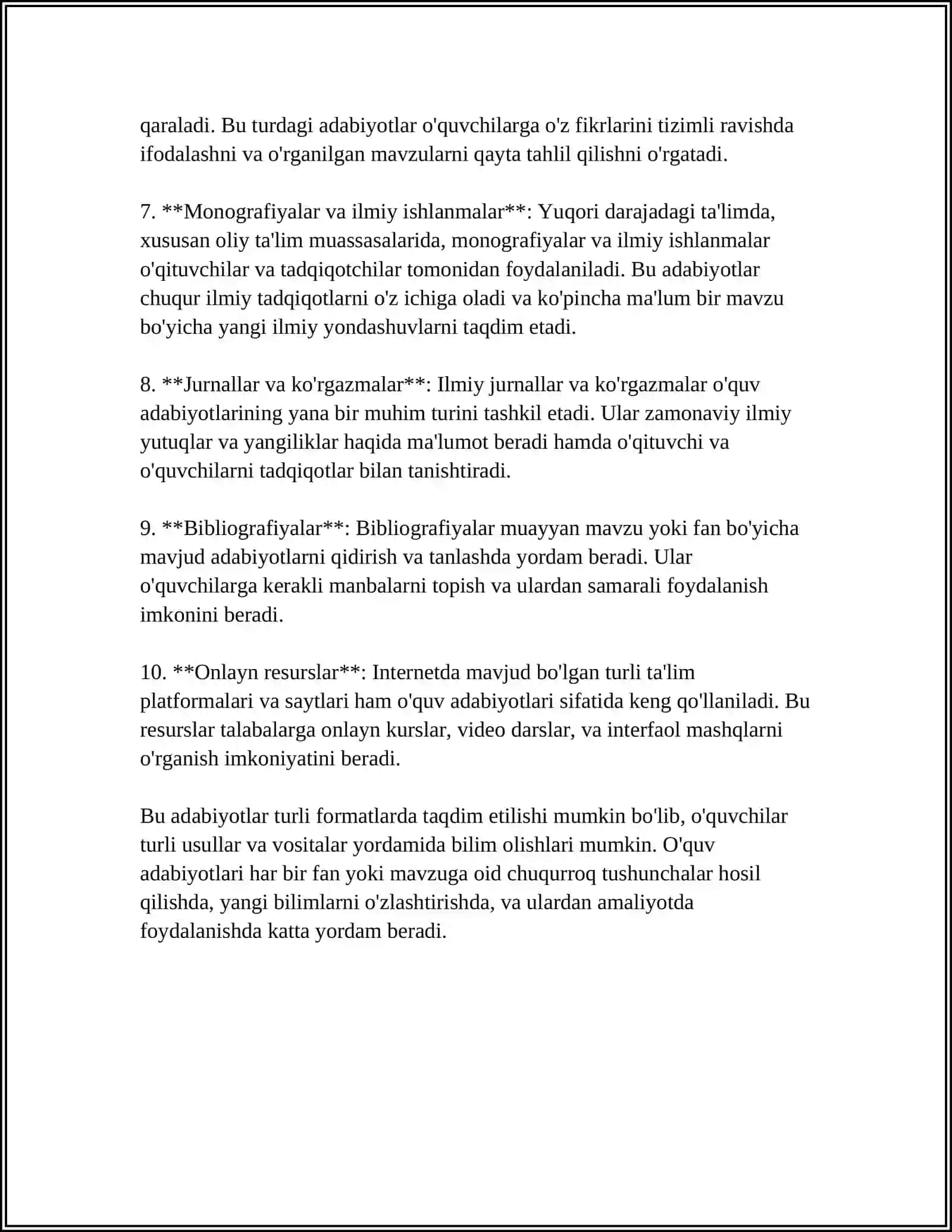 O'quv adabiyotlari turlari 4