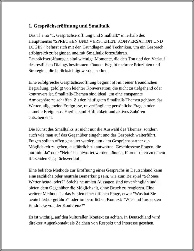 SPRECHEN UND VERSTEHEN. KONVERSATION UND LOGIK 4