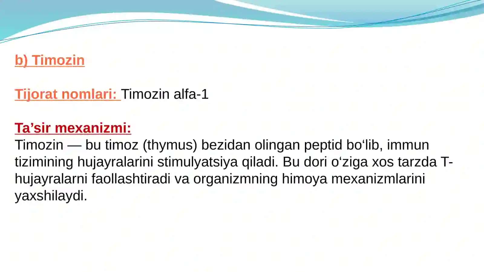 Immun tizimiga ta'sir etuvchi dori vositalari va vitaminlar 4