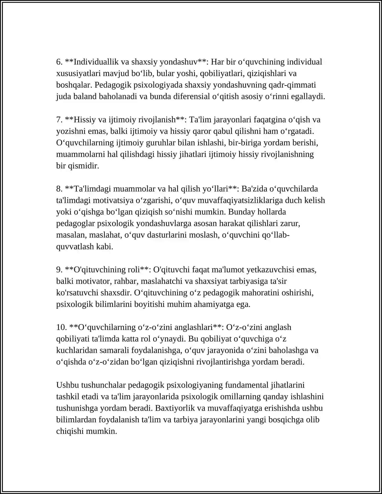 O'QITUVCHI PEDAGOG PSIXOLOGIYASI 4