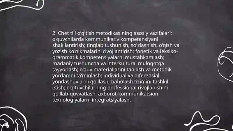 Chet tili oʻqitish metodikasi 4