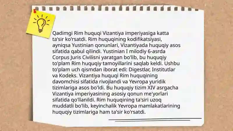 Vezantiya Imperiyasining huquqiy tizimi 4
