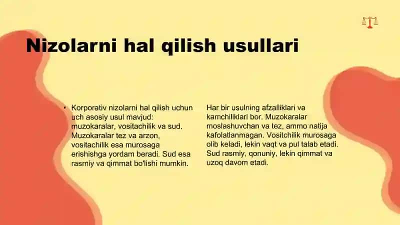 Korporativ nizolarni yechish va rahbar madaniyati 4