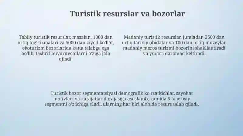 Xalqaro turizm geografiyasi 4