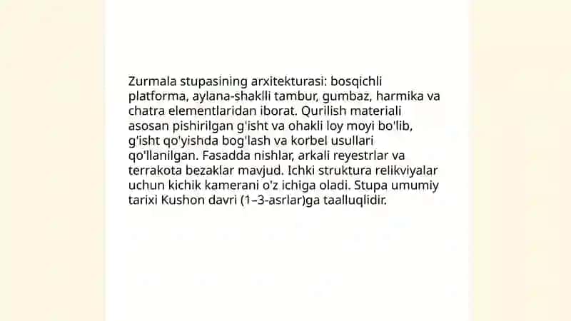 Zurmala buddaviylik stupasi 4