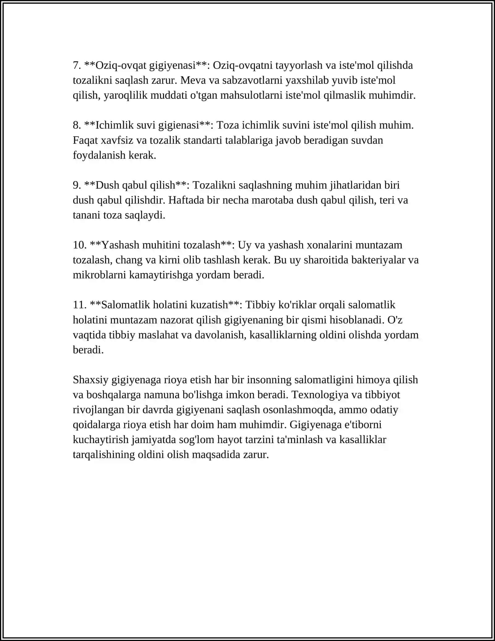 KASALNI DAVOLLASHDA GIGIENA QOYIDALARI 4