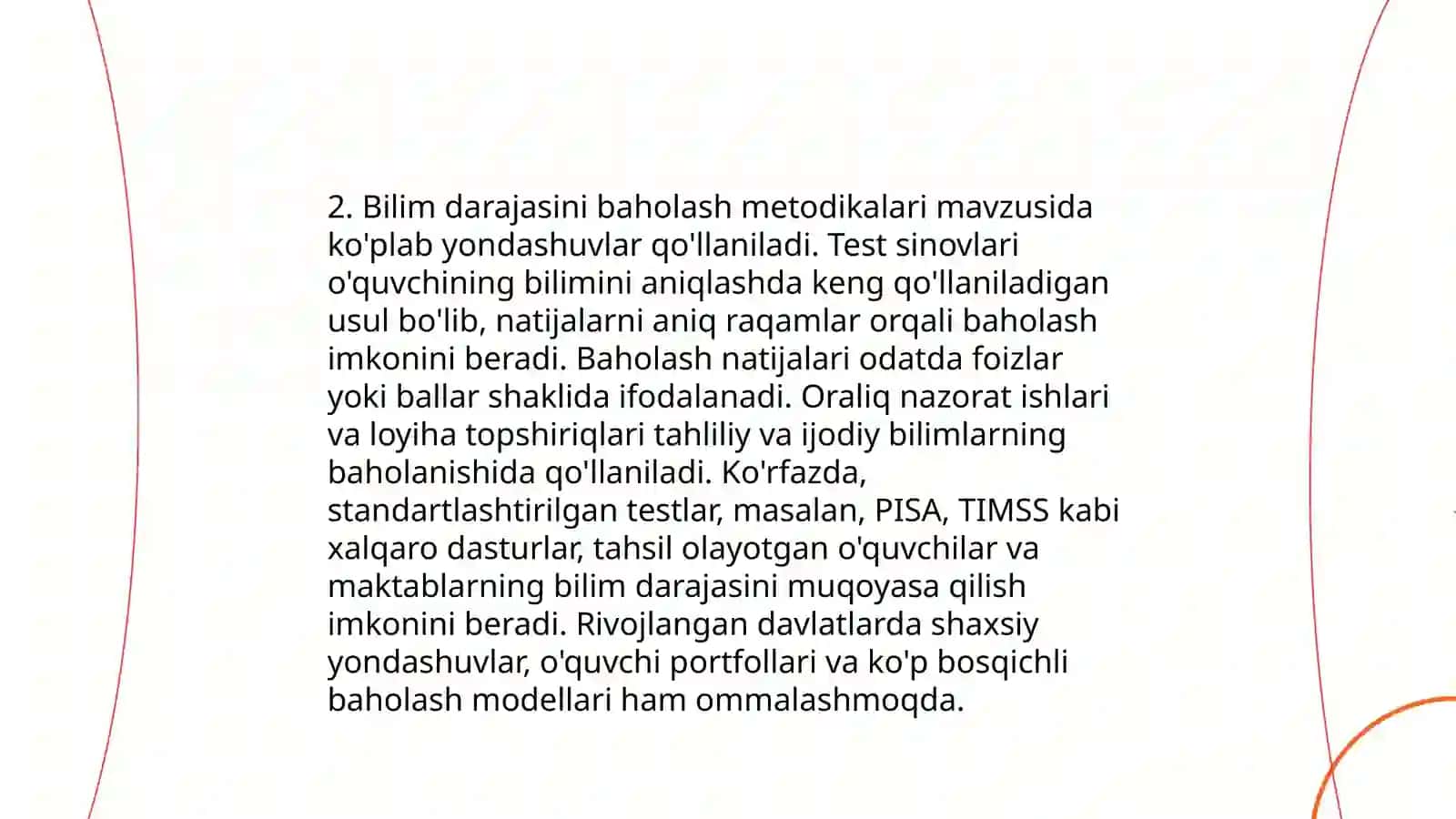 Ta'lim olganlikni tashxis etish 4