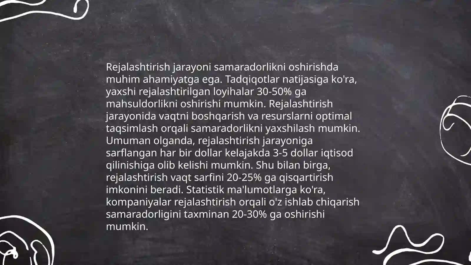 Tashklilotchilik maqsadini aniqlashda rejalilik 4