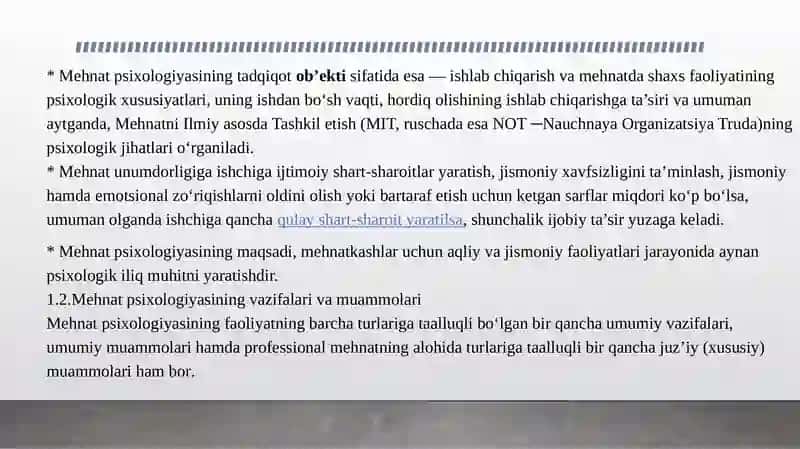 Mehnat va muhandislik psixologiyasi 4