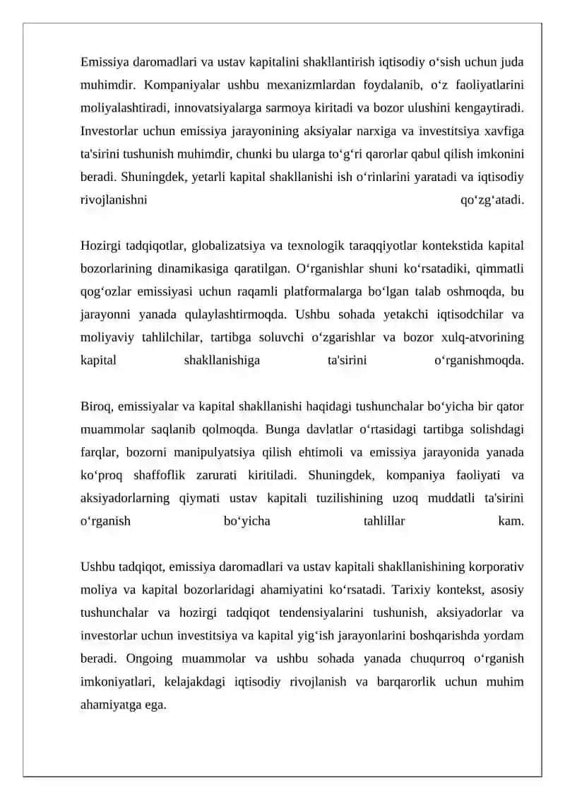 Emission daromad va ustav kapitali shakillanishi 4