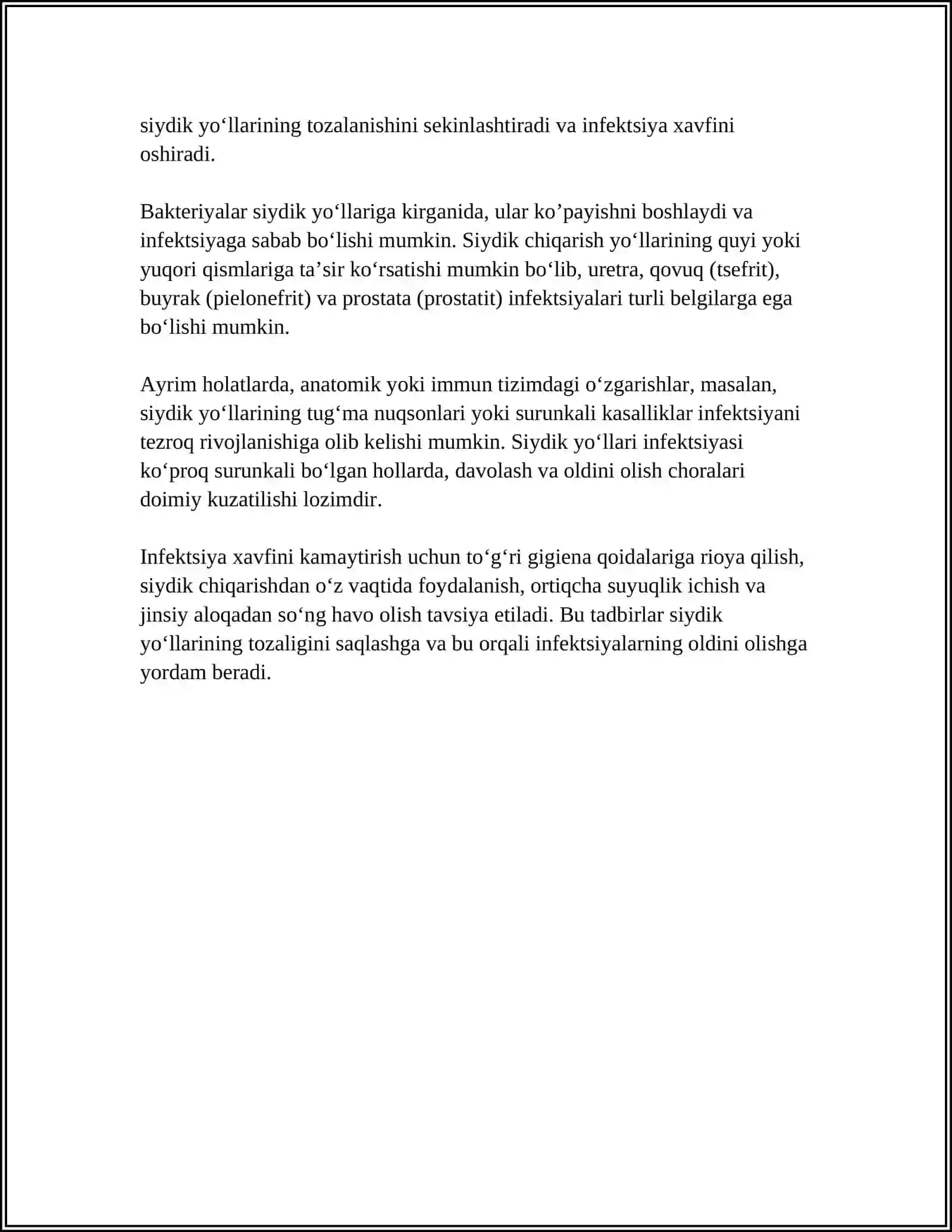 SIYDIK YÖLLARI INFEKTSIYASI. GLOMERULONEFRIT 4