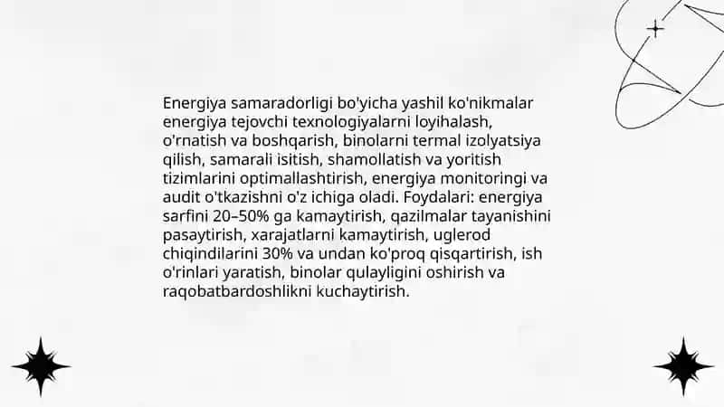 Yashil konikmalar va uning foydali jihatlari 4