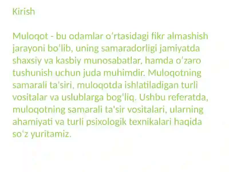 Muloqotning samarali ta'sir vositasi 4