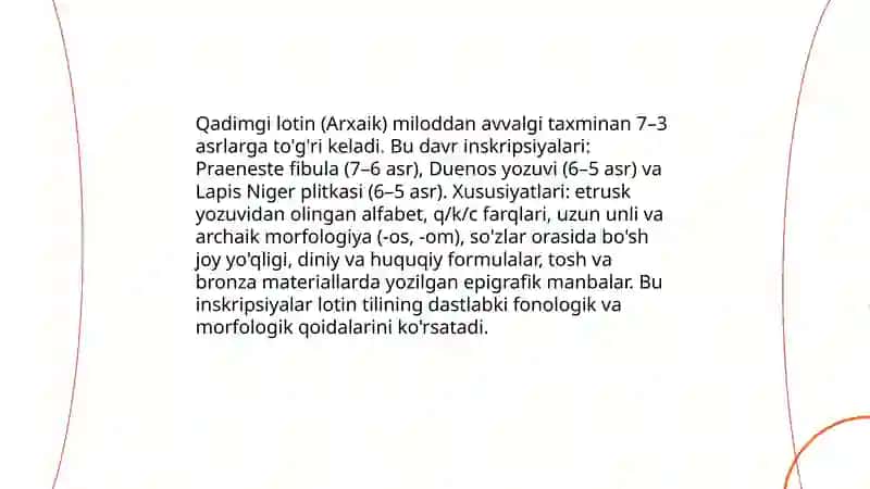 Lotin tili tarixi 4