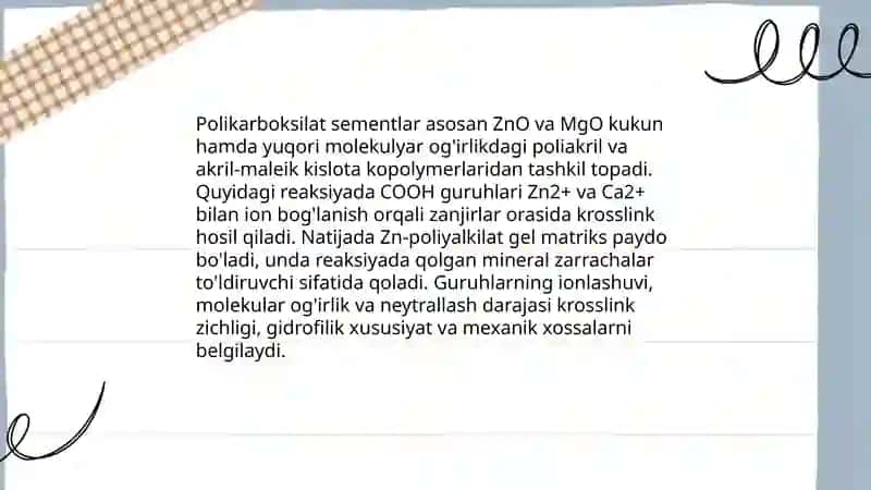 Polikarboksilat sementlar 4