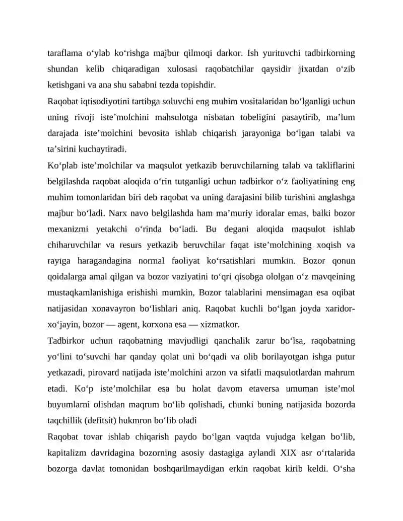 Raqobat turlari 4